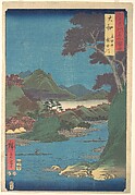 MET-DP122137嘉永０６・07・広重〈1〉「六十余州名所図会」「大和」「立田山　竜田川」