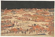 MET-DP136969・・豊春「浮絵江戸深川新大橋中須之図」