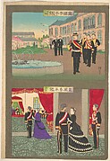MET-DP143069明治２０・・井上安治「皇国泰平鑑」「博物館」「参賀」
