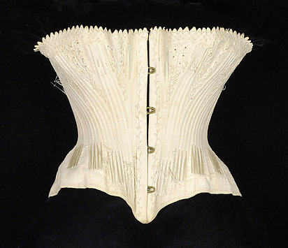 Corset from c. 1905, labeled Radical, by Federer & Piesen, Prague, made  of striped canvas, machine-made lace, ribbons, and leather. Museum of  Decorative Arts In Prague : r/fashionhistory