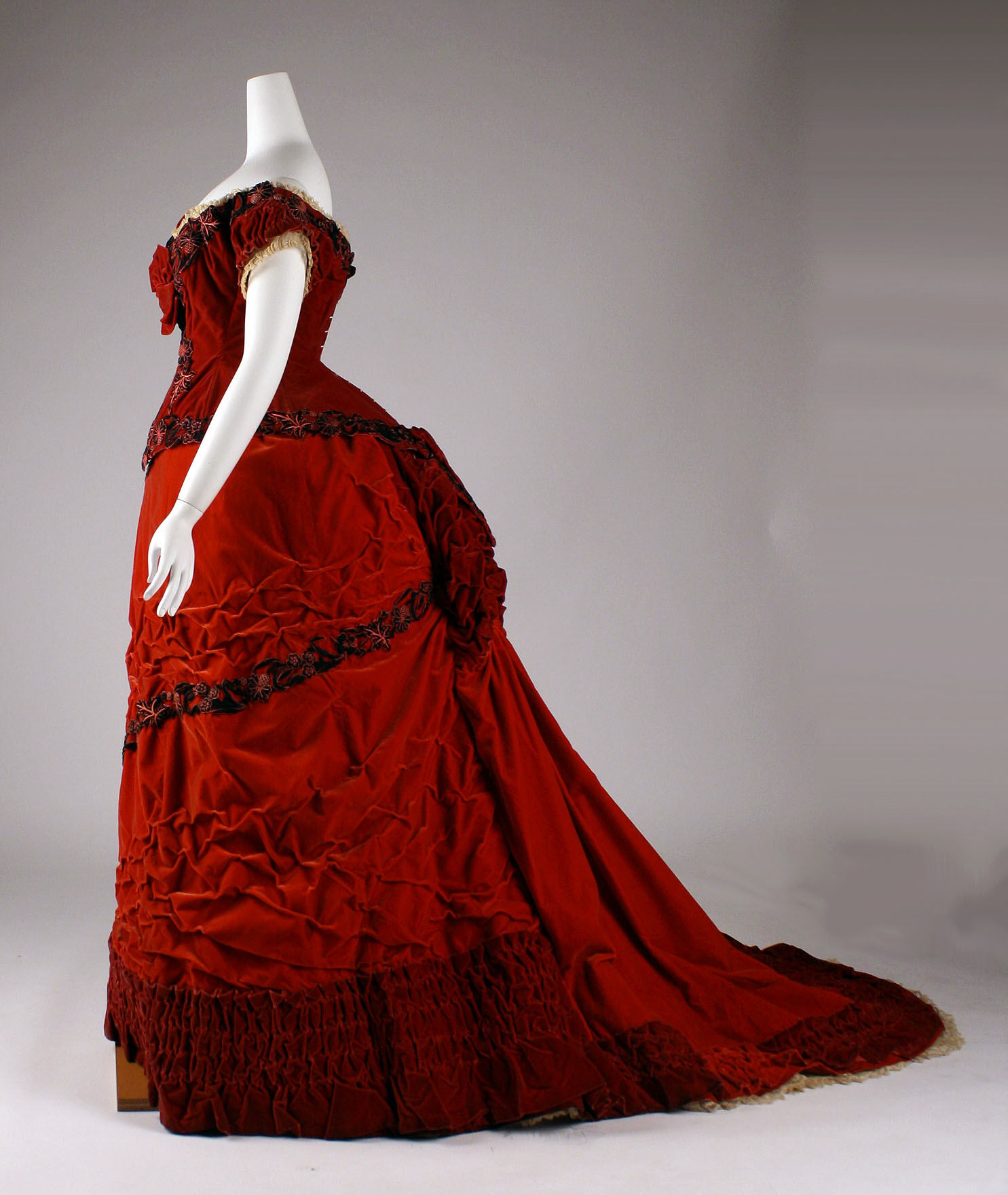 red 1800 ball gown