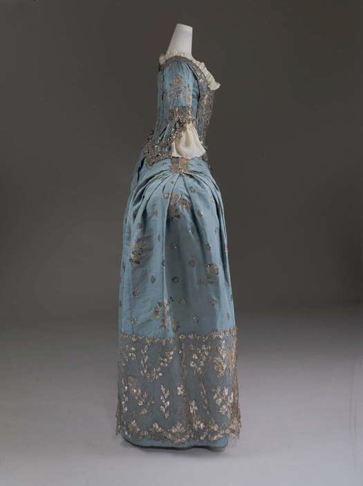 farm rio mystic blue lotus dress Marie Antoinette Rococo Style Dress in Blue and Ivory with Layered Skirt and Lace Bell Sleeves – Baroque Ball Gown Plus Size main image 0