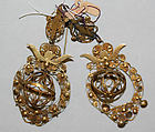 Earrings, metal, European, Eastern