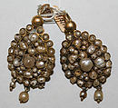 Earrings, metal, European, Eastern