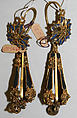 Earrings, metal, European, Eastern
