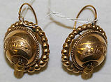 Earrings, metal, European, Eastern