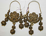Earrings, metal, European, Eastern