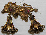Earrings, metal, European, Eastern