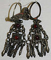 Earrings, metal, European, Eastern