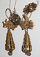Earrings, metal, European, Eastern