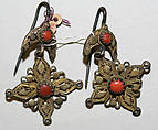 Earrings, metal, European, Eastern