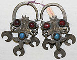 Earrings, metal, European, Eastern