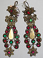 Earrings, metal, European, Eastern