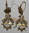 Earrings, metal, European, Eastern
