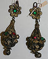 Earrings, metal, European, Eastern