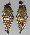 Earrings, metal, European, Eastern