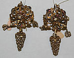 Earrings, metal, European, Eastern