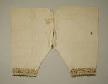 Trousers, linen, silk and metal thread, Italian