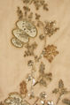 Dress, silk, metallic thread, French
