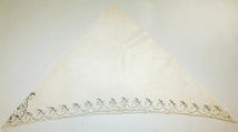 Kerchief, cotton, metal thread, American