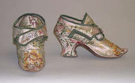 Shoes, silk, probably British