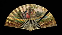 Fan, Engraved by Dubois (French, active early 19th century), bone, paper, French