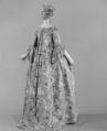 Dress, silk, metallic, French