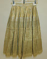 Evening skirt, Mainbocher (French and American, founded 1930), cotton, Lurex, American