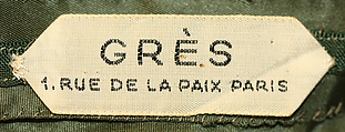 Afternoon dress, Madame Grès (Germaine Émilie Krebs) (French, Paris 1903–1993 Var region), [no medium available], French