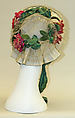 Bonnet, silk, American or European
