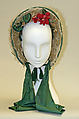 Bonnet, silk, American or European