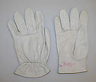 Athletic ensemble, Parachutes Incorporated, cotton
b) plastic
d—g) leather, American