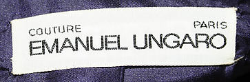Ensemble, Emanuel Ungaro (French, 1933–2019), wool, French