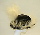 Hat, silk, feathers, American or European