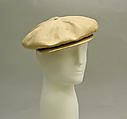 Cap, linen, leather, American