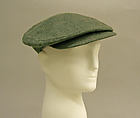 Cap, wool, leather, probably American