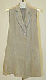 Riding waistcoat, linen, American