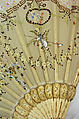 Wedding fan, Wanamaker&#39;s (American), silk, French