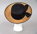 Hat, straw, leather, French