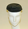 Cap, House of Balenciaga (French, founded 1937), leather, French