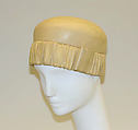 Cloche, House of Balenciaga (French, founded 1937), leather, French