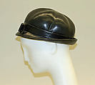 Hat, House of Balenciaga (French, founded 1937), leather, French