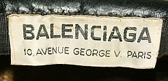 Hat, House of Balenciaga (French, founded 1937), leather, French