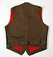 Waistcoat, wool, cotton, American or European