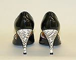 Pumps, Mr. David Evins (American, born England, 1909–1992), leather, plastic (vinyl), American