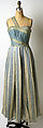 Evening dress, Mainbocher (French and American, founded 1930), cotton, metallic thread, American