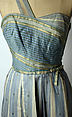 Evening dress, Mainbocher (French and American, founded 1930), cotton, metallic thread, American