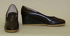 Shoes, leather, plastic (vinyl), American