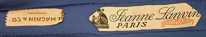 Dinner dress, House of Lanvin (French, founded 1889), silk, French