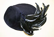 Hat, Jacques Fath (French, 1912–1954), wool, feathers, French